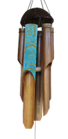Bamboo windshime bluewash/gold spiral. Art.code:BW016-11-30 size 11x11x45cm-Price FOB 1,25 usd (Exwork 14.500 IDR). BW016-11-40 size 12x12x55cm-Price 1,80 usd (Exwork 19.500 IDR). BW016-11-50 size 15x15x65cm-Price 2,15 usd (Exwork 23.000 IDR). 