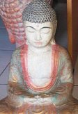 Sitting Buddha in cement. Size H32 cm. Price FOB 6,05 usd excl packing. Art. code: CP091.
