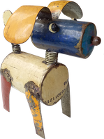 Recycle metal dog 2. Art. code: ZRM002. Size H23, L33, W23 cm. Price FOB 14,25 usd.