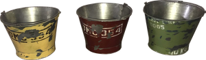 Recycle metal bucket. Art. code ZRM024. Size H22, D30 cm.