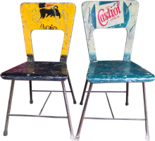 Recycle metal chair. Art. code ZRM034. Size H86, L50, W50 cm.