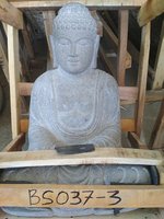 Sitting Buddha Japan Riverstone. Size: H50, L35, W25 cm. Art. code BS037. Price Exwork 99,00 usd, Price FOB 102,50 usd. Port Semarang Indonesia.