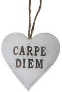 Wooden Heart (MDF) “CARPE DIEM” 1648—Size H16cm, L16cm, W1cm. 