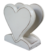 Wooden Heart Tissue holder 1650—Size H12cm, L11,5 cm. 