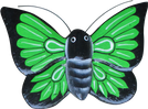 Magnet animal wood butterfly green. Art. code ZM024. Size L 8 cm H 6 cm. Price FOB 0,28 usd. Art. code ZM028. Size L 9 cm, H 7 cm. Price FOB 0,33 usd.