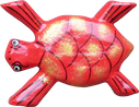 Art. code ZM010. Magnet animal wood turtle red. Size L 7 cm H 5 cm. Price FOB 0,28 usd.