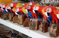 Painted wooden bird. Art. code PWB013. Size H 18cm. Price FOB